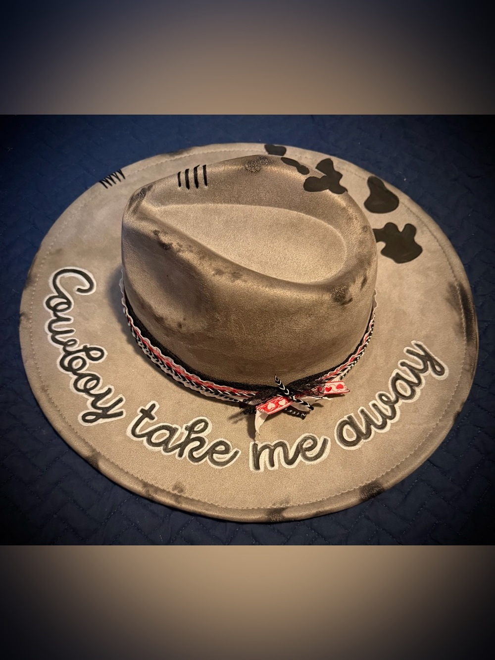 Vegan Suede Wide Brim Rancher